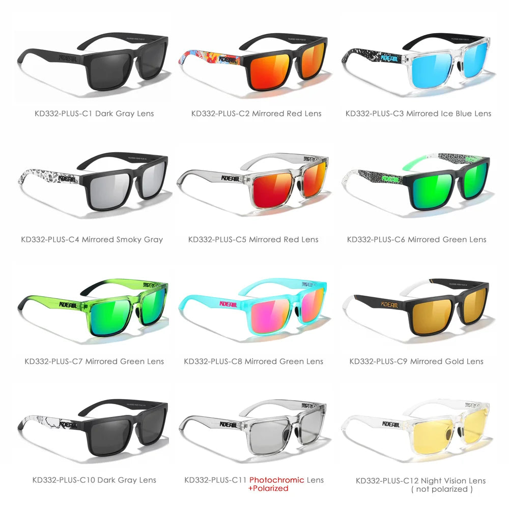 Gafas KDEAM polarizadas varios colores lentes fotocromáticos tecnología adaptativa
