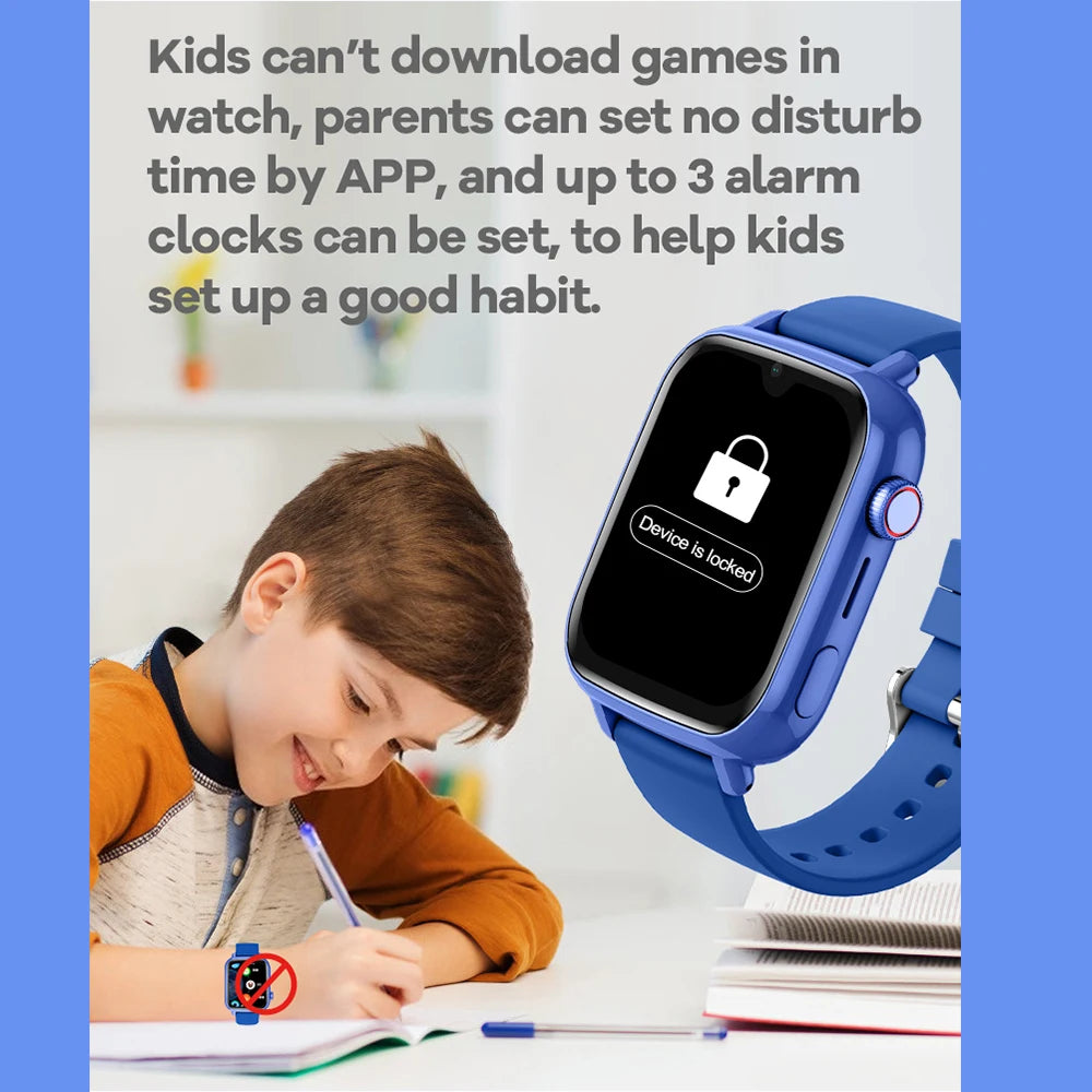 Smartwatch 4G para Niños con Descarga de Apps - GPS + WiFi - Videollamadas - SOS - Cámara - Rastreador de Ubicación
