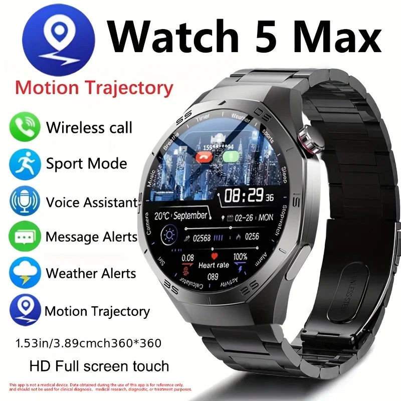 Smartwatch GPS trayectoria movimiento pantalla AMOLED vista frontal
