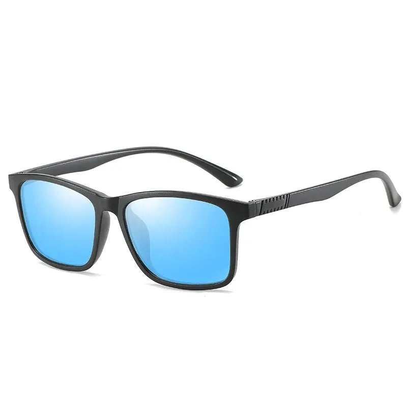 Gafas polarizadas hombre azul hielo TR90 lentes UV400 conducción pesca deportes
