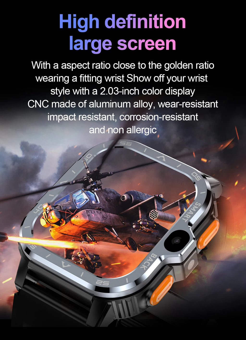 Smartwatch Android Valdus PGD - GPS - Cámara Dual HD - NFC - 16G/64G ROM - 4G SIM - WiFi - Teléfono Completo