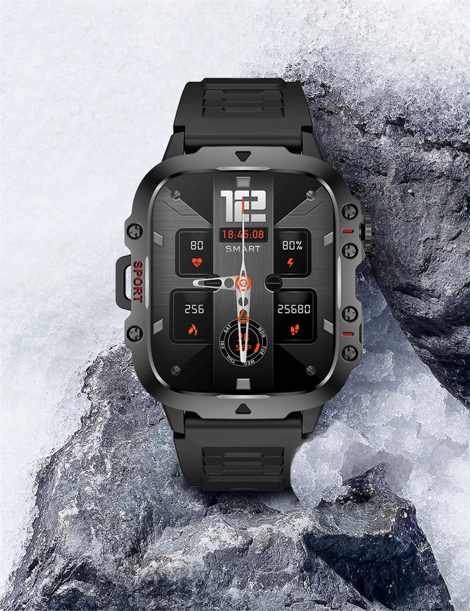 Smartwatch Militar GPS Resistente - Pantalla AMOLED HD - Llamadas Bluetooth - Resistente al Agua - Deportes Extremos