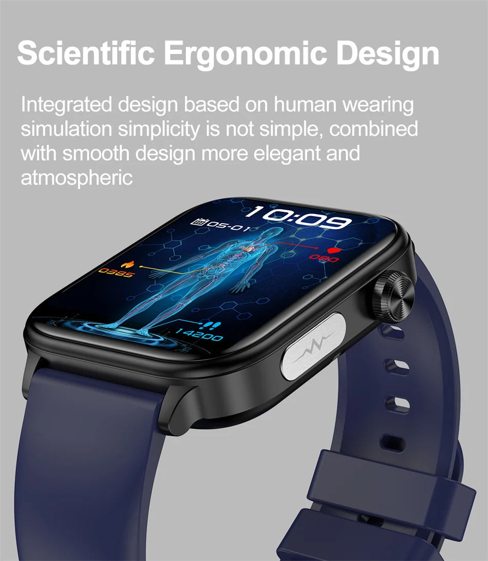 Smartwatch Médico Diagnóstico - Lípidos Sanguíneos - Ácido Úrico - Presión Arterial - ECG+PPG - Llamadas Bluetooth