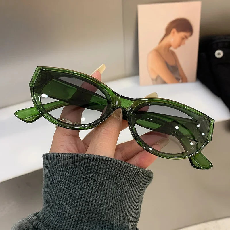 Gafas de sol cat eye azul blue mujer retro ovaladas estilo diseñador
