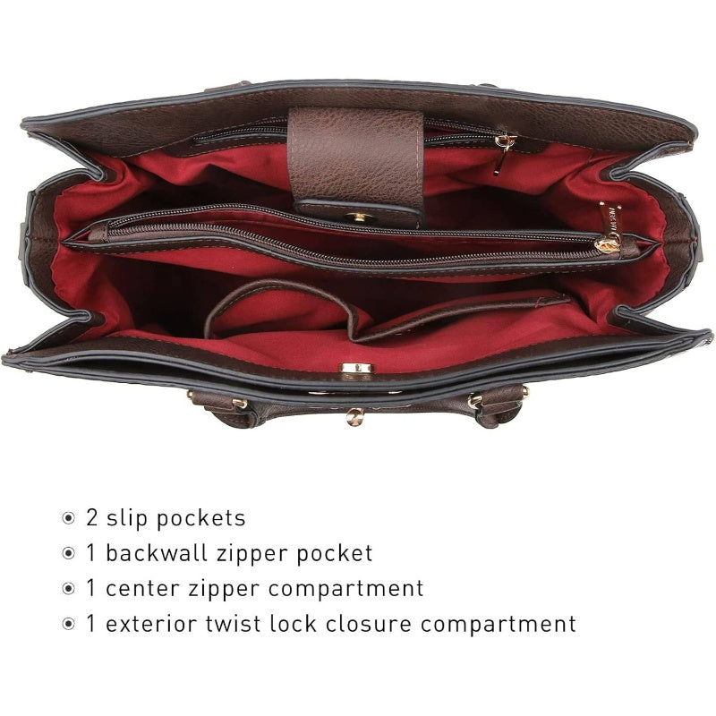 Women'S Elegant Emerald Green Crocodile-Texture Tote Handbag & Matching Clutch - Structured Work Purse with Golden-Tone Hardware, Open-Top Design & Spacious Interior for Professional & Everyday Use, Durable Non-Woven Fabric-l