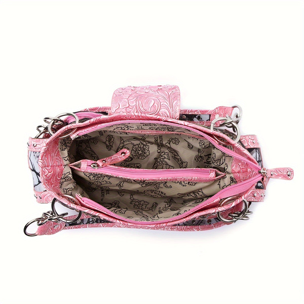 Bolso Western Camuflado - Concho Floral - Crossbody Mujer - Set con Billetera